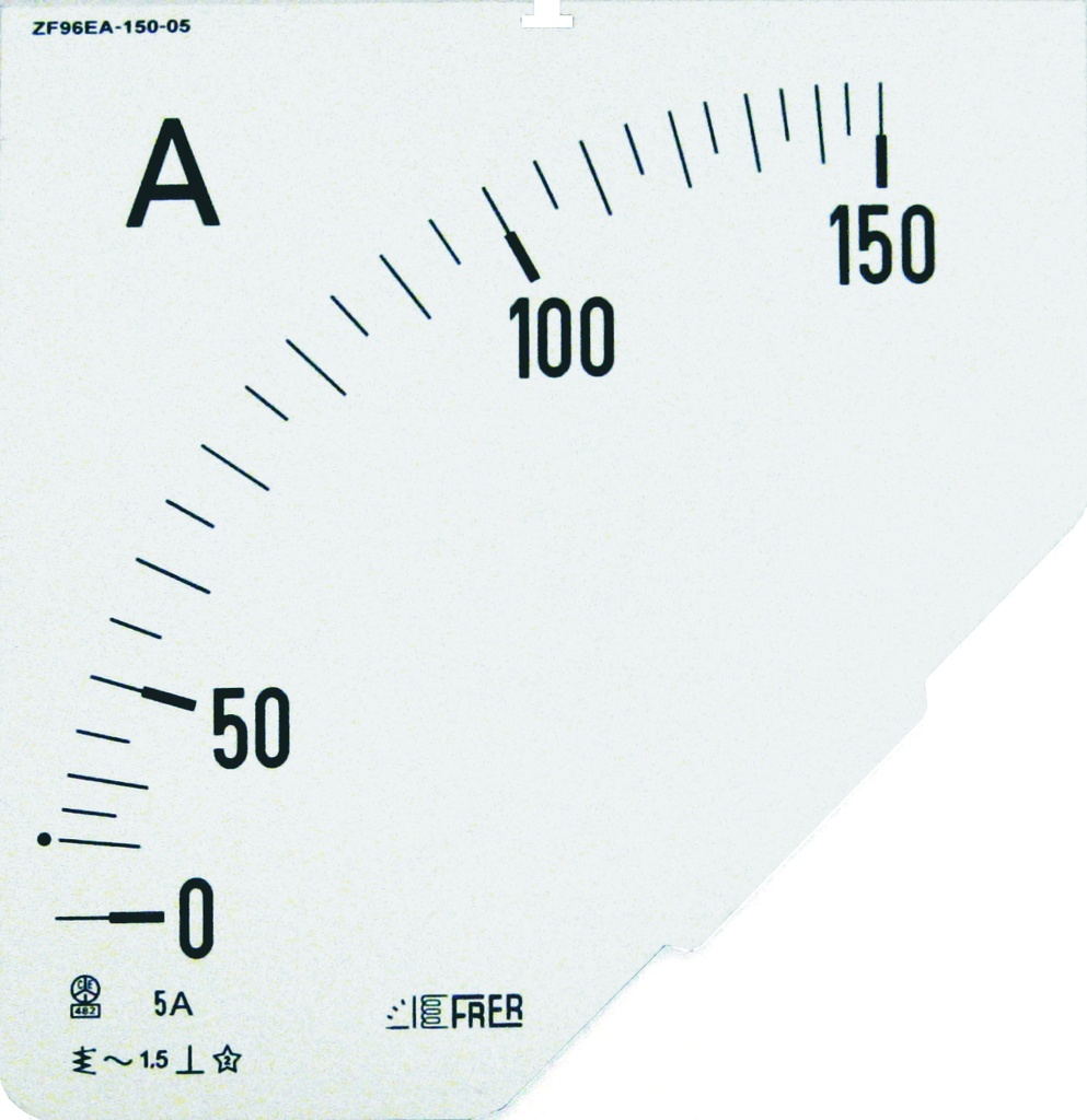 ESCALAS Scales for analog ammeters with connection via I.T.