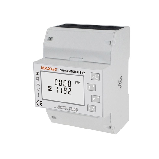 Single/three-phase energy meters with T.I./5A readings.